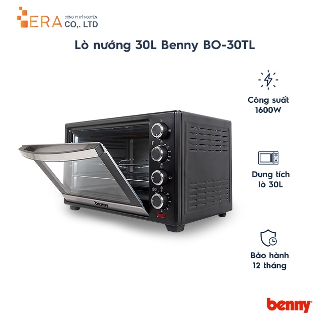 [Mã ELHADEV giảm 4% đơn 300K] Lò nướng 30L Benny BO-30TL