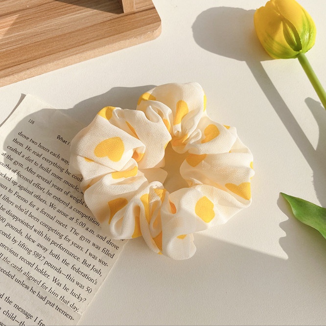 Chun buộc tóc vải tông màu vàng dứa nhiệt đới xinh xắn BAG U CHUNVANGDUA063