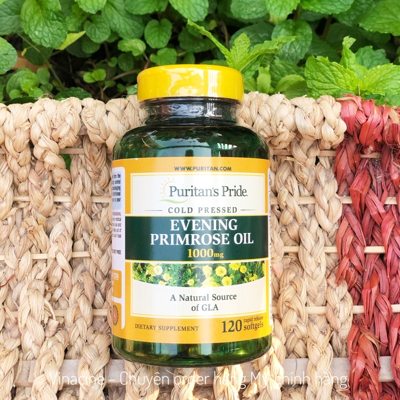 Viên uống tinh dầu hoa anh thảo Puritan's Pride Evening Primrose Oil 1000 mg with GLA  Hộp 120 viên