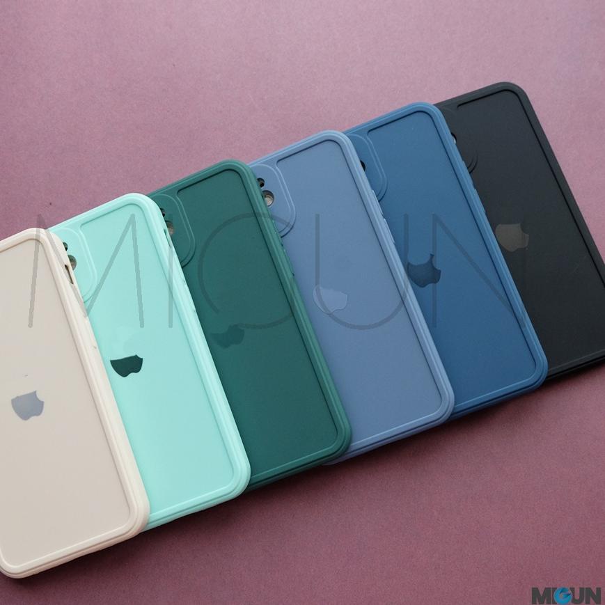 Bán Hàng ✸➛ Set 2 Khung Viền Vuông Bằng Silicon Mặt Nhám Cho iPhone 6 7 8 6+ 7+ 8 Plus X XR XSMAX 11 12 PRO Max