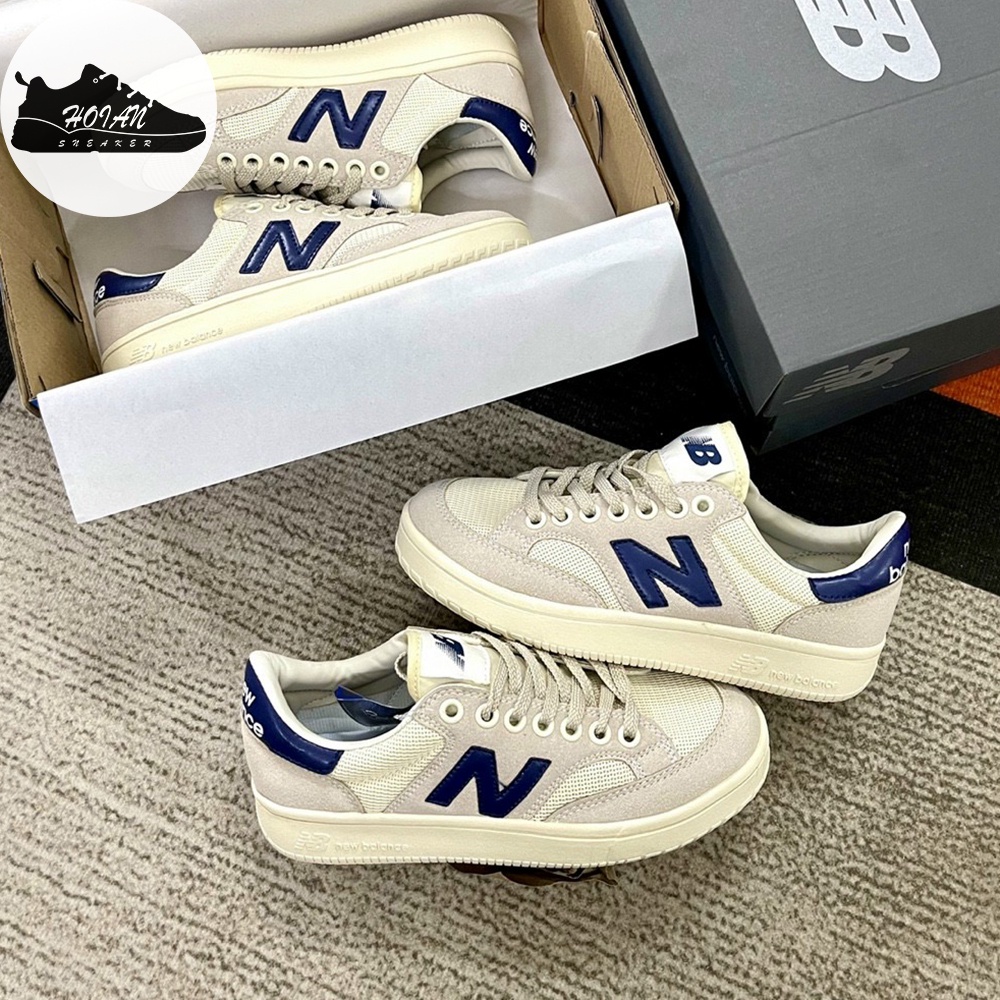 Giày New Balance Pro Court Cream Navy 1:1 Sneaker Nữ Cổ Thấp Màu Kem Xanh