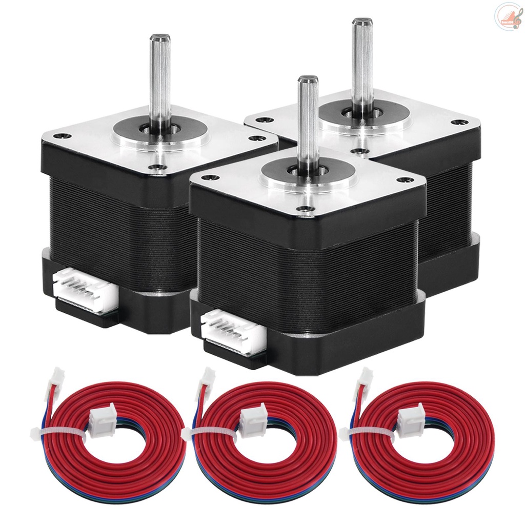 Aibecy 42 Stepper Motor 2 Phase 1.8 Degree Step Angle 1.5A 17HS4401S Stepping Motor with 1m Cable for 3D Printer and CNC