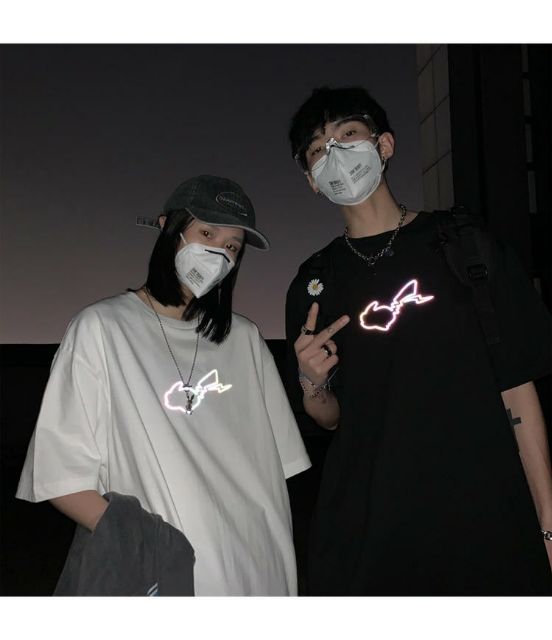 Áo Thun Phản Quang Tay Lỡ Unisex Pika.chu
