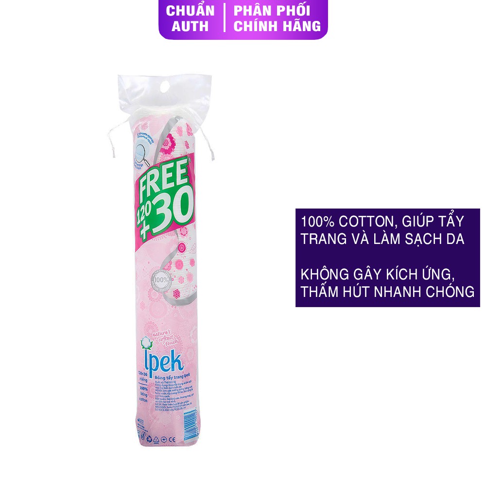[150m] BÔNG TẨY TRANG IPEK Cotton Pads 150 Miếng Thổ Nhĩ Kỳ | BigBuy360 - bigbuy360.vn