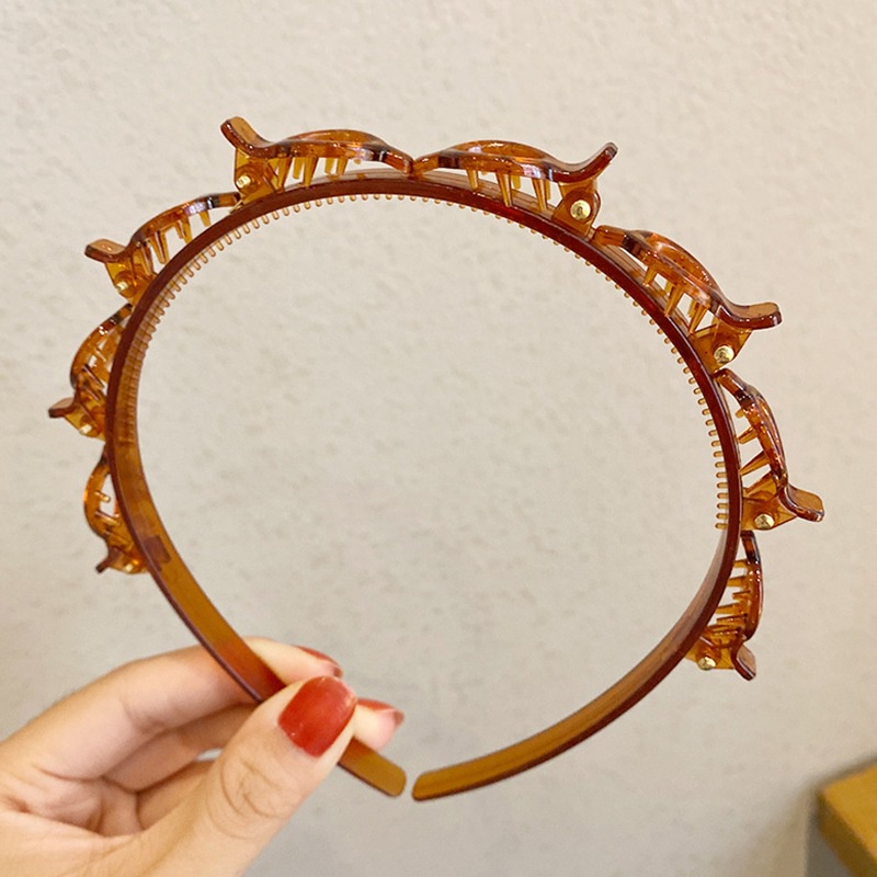 Băng đô thiết kế hai lớp họa tiết hoa hoạt hình phong cách công chúa ngọt ngào cho nữ