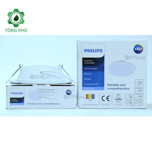 Bộ đèn led âm trần tròn Philips DN027B G2 - Dải công suất rộng, kiểu dáng đa dạng - Tổng kho kim khí
