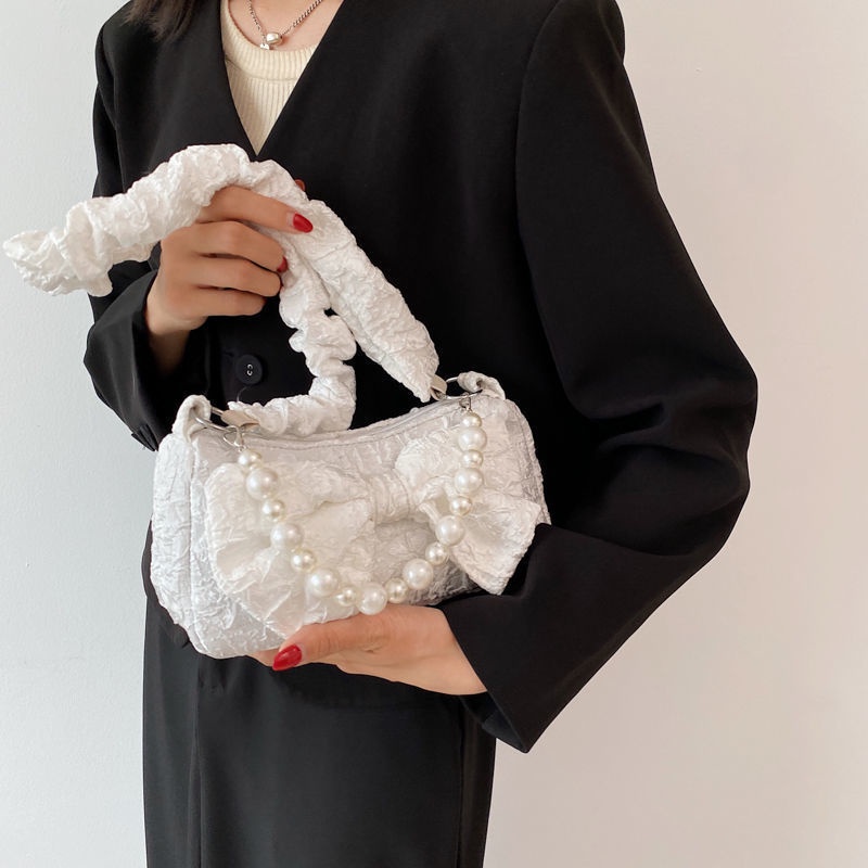 Túi xách cói IELGY với dây chuỗi xích acrylic đeo vai thời trang dành cho nữ