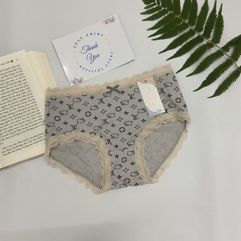 Quần lót nữ không viền, quần xì nữ cotton họa tiết chữ sang trọng ôm mông tôn vòng 3 gợi cảm Luly Shine Q20