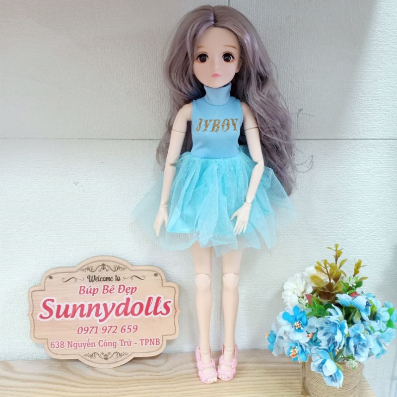 Búp Bê BJD 1/5 - 36cm 💖 Cơ Thể 21 Khớp Tóc Dài và Dày