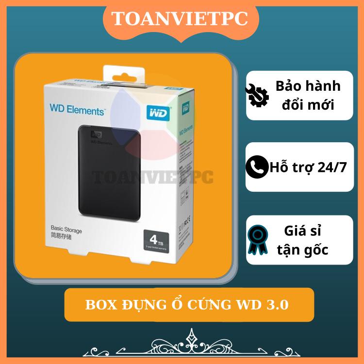 Combo 10 Hộp Box Đựng Ổ Cứng SSD Gắn Ngoài Western 2.5 usb 3.0