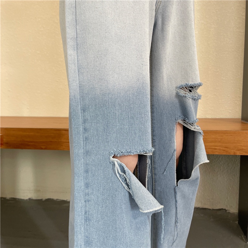 SUXI Quần Jean Dài Ống Rộng Lưng Cao Thời Trang Mùa Hè Cho Nữ