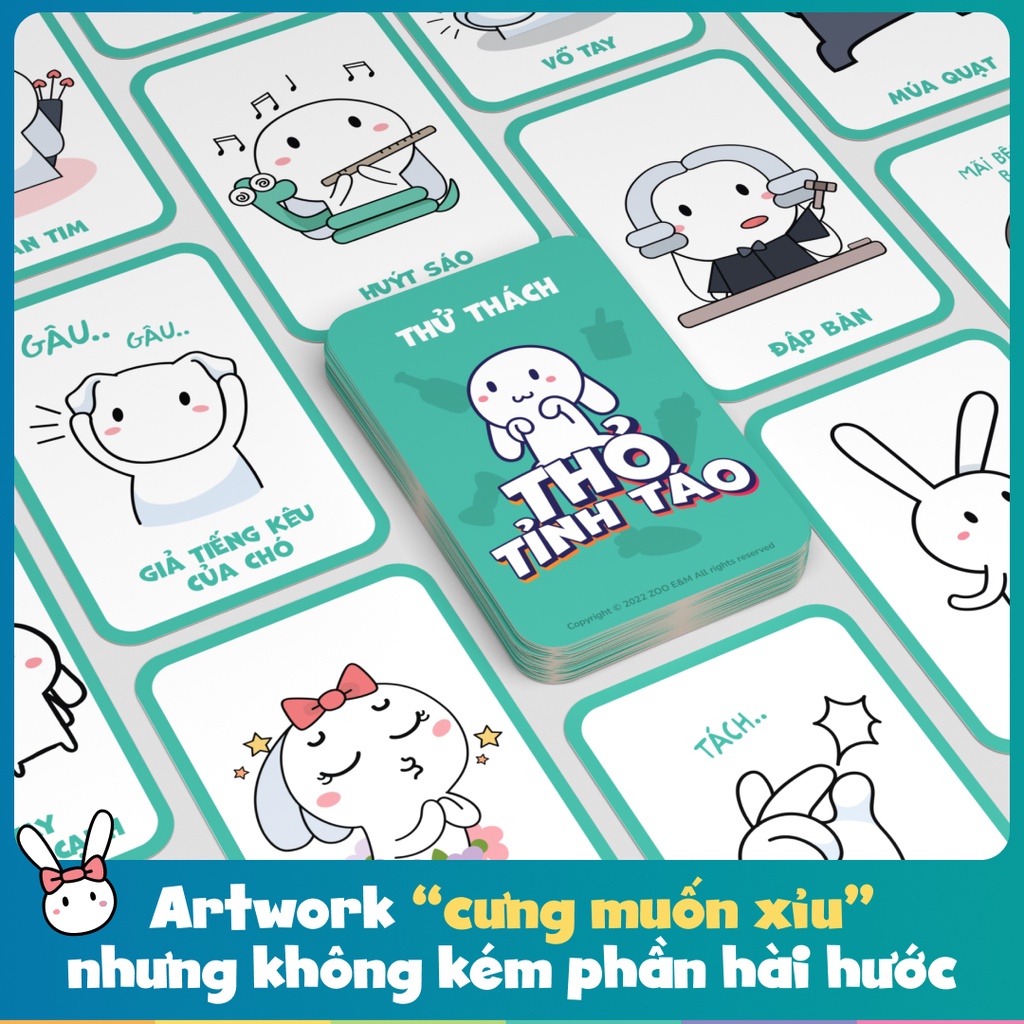 Trò chơi mới đón hè THỎ TỈNH TÁO - Party game mới toanh siêu vui nhộn - Board Game VN