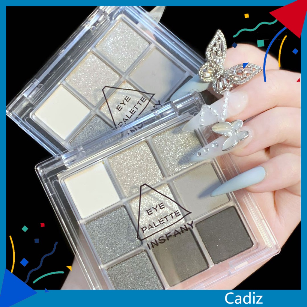 Bảng Phấn Mắt 9 Màu Sắc Tố Cao Chống Nhòe Thích Hợp Sử Dụng Hàng Ngày