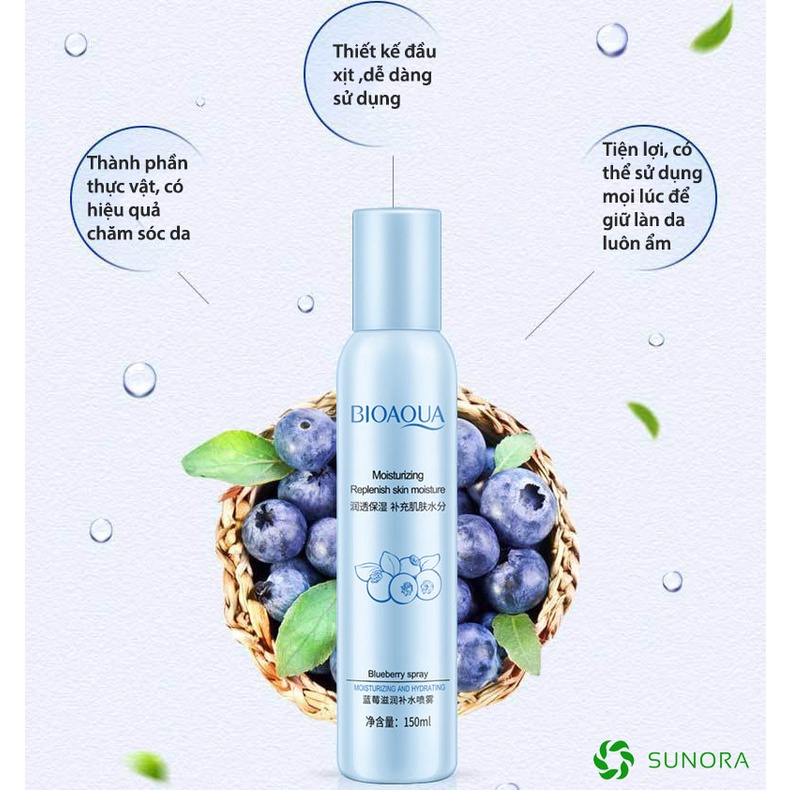 Xịt Khoáng Bioaqua Dưỡng Ẩm Kiểm Soát Dầu Làm Sạch Sâu, Dịu Da 150ml