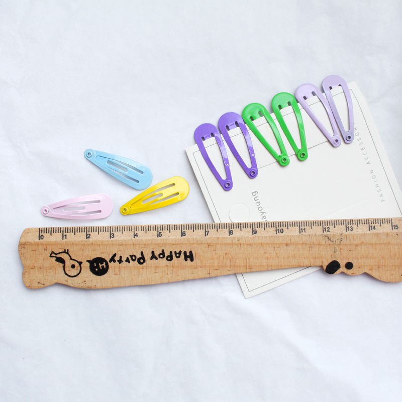 50pcs/Box Cute Children Mini Hairgrip/ Korean Geometric Colorful Hair Clips/ Candy Color Water Drop Bb Clip Hairpins/ Baby Hair Barrettes Hair Accessories