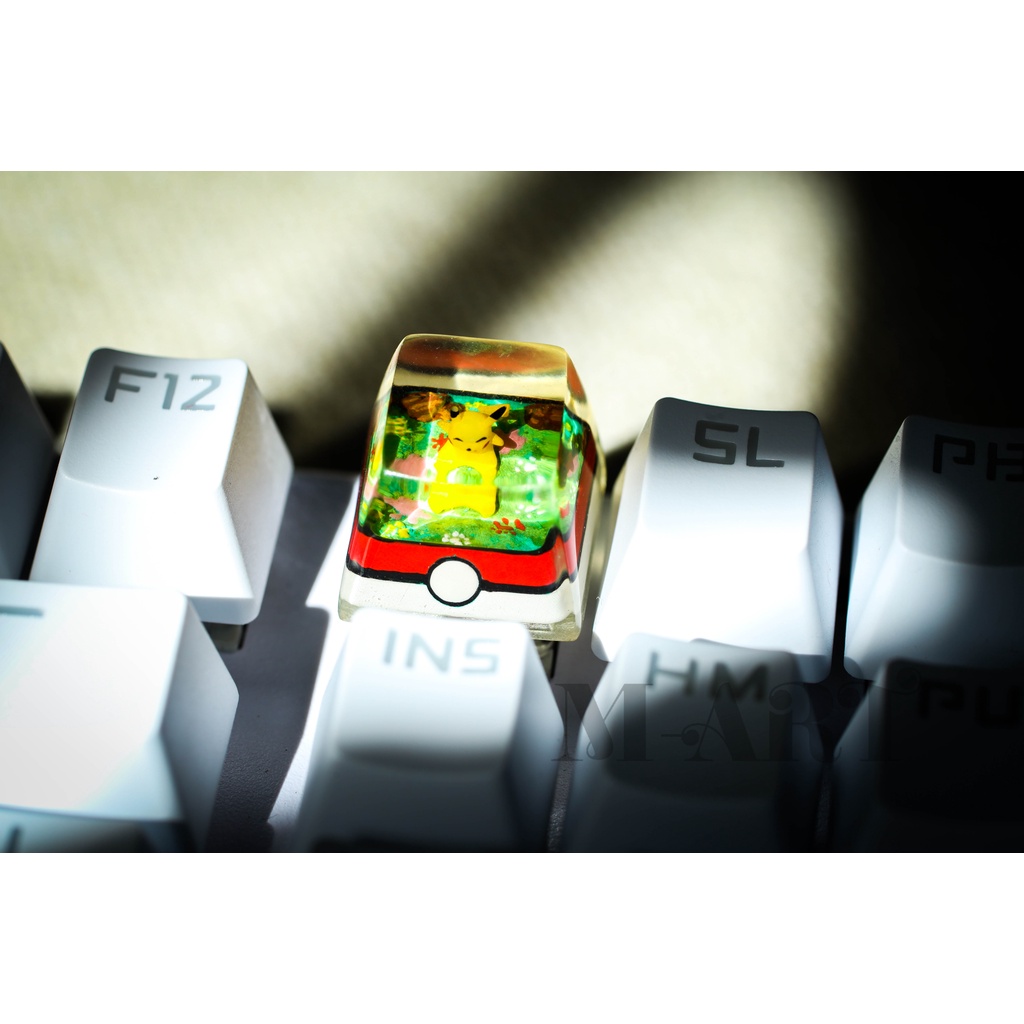 Nút bàn phím cơ resin Pokemon Pikachu siêu dễ thương - Pikachu Pokemon Keycaps