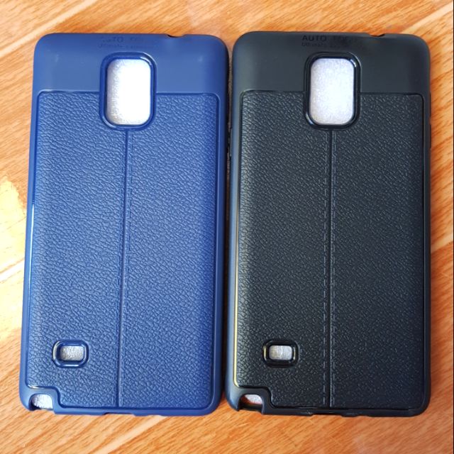 Ốp lưng Samsung Note 4 Dẻo giả da vân bóng