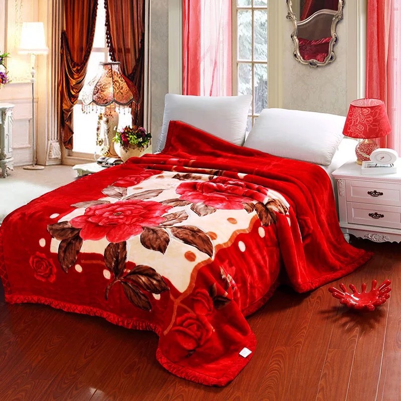 ( Chọn Mẫu )Chăn Lông Tuyết Nhung 2 Lớp Dày Dặn Ấm Áp Quanh Năm 1M6 X 2M - Màu Sắc Siêu Đẹp