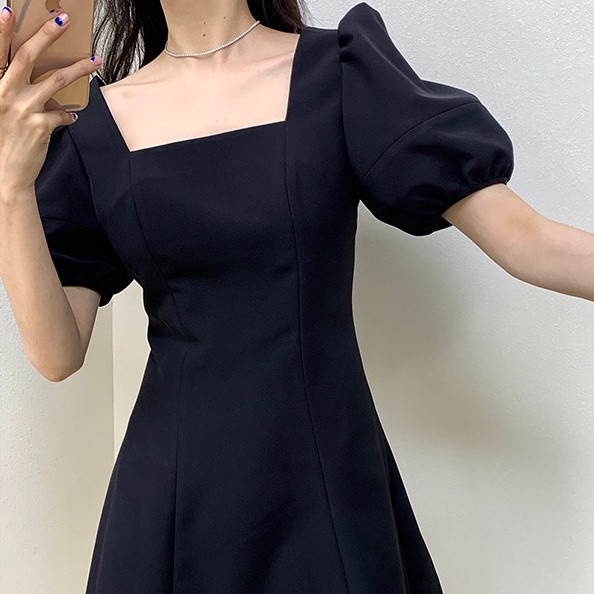 Đầm PERTY dáng ngắn phong cách retro Pháp thời trang mùa hè cho nữ