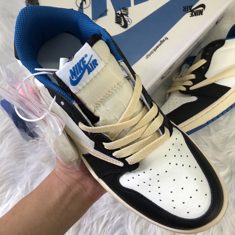 Giày thể thao nam nữ Jordan 1 Low Fragment x Travis Scott hàng 1:1 chuẩn