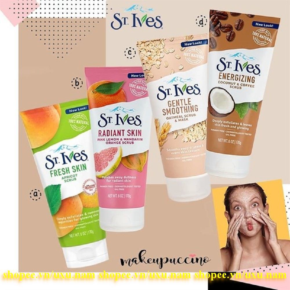 Sữa Rửa Mặt Nữ 170G St.Ives Hương Yến Mạch Gentle Smoothing Chính Hãng.