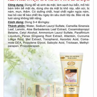 Kem rửa mặt sáng da thảo dược Wondera