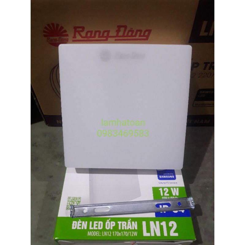 ĐÈN ỐP TRẦN LED LN12 170/12W ĐẾ NHÔM RẠNG ĐÔNG