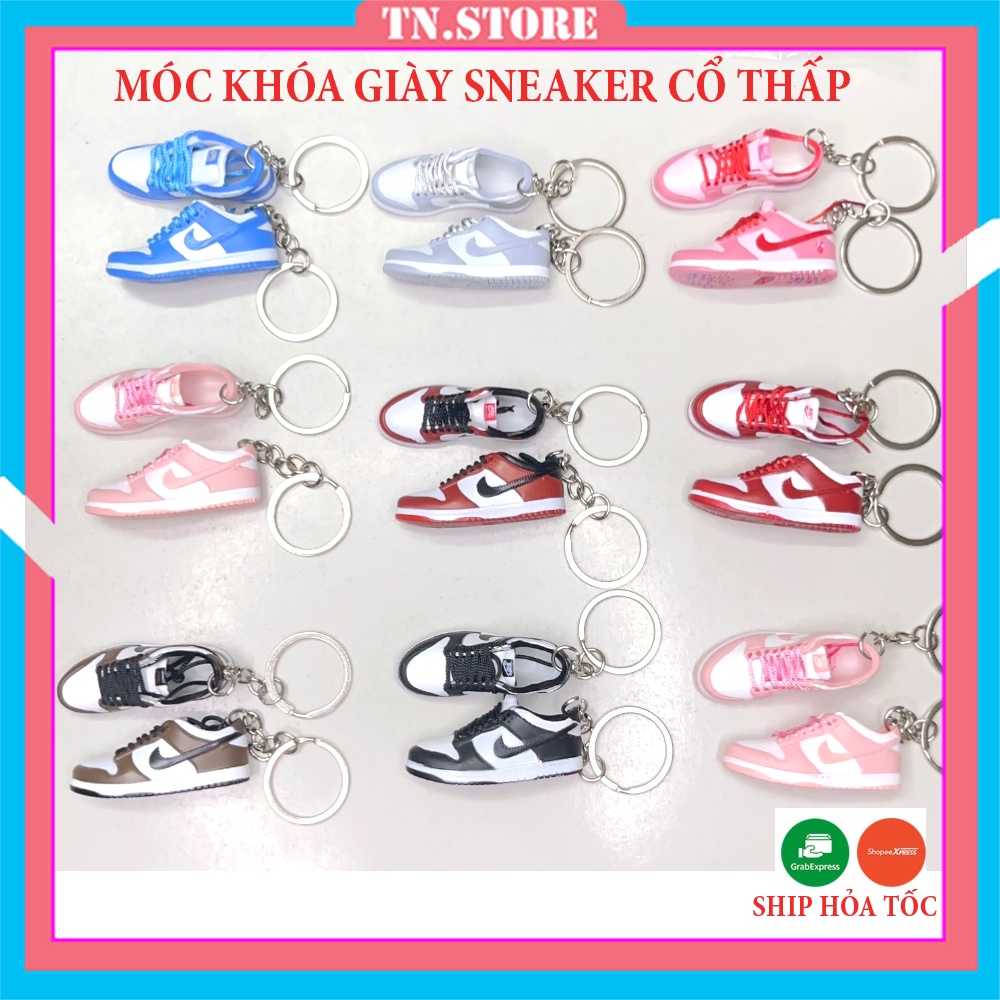 Móc khóa giày sneaker cổ thấp Air Jordan 3D tỷ lệ 1:6