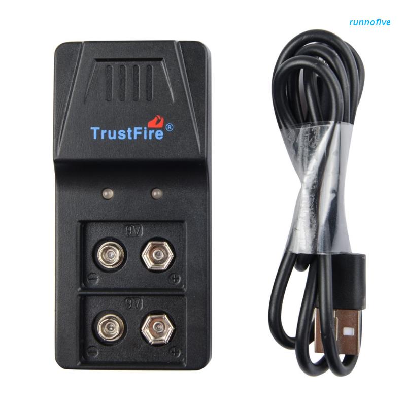Bộ Sạc Pin Li-On 9V 6F22 2 Khe Cắm USB 9V