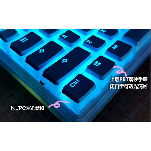 Bộ Phím Rời PBT K70 108 Phím Razer Logitech Màu Trắng Đen Truyền Tín Hiệu Tiếng Anh Chất Lượng Cao