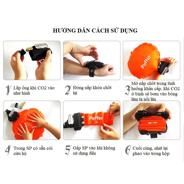 Phao Cứu Sinh Đeo Tay Chính Hãng - Cứu Bạn và Gia Đình Chỉ 1 Nút Bấm