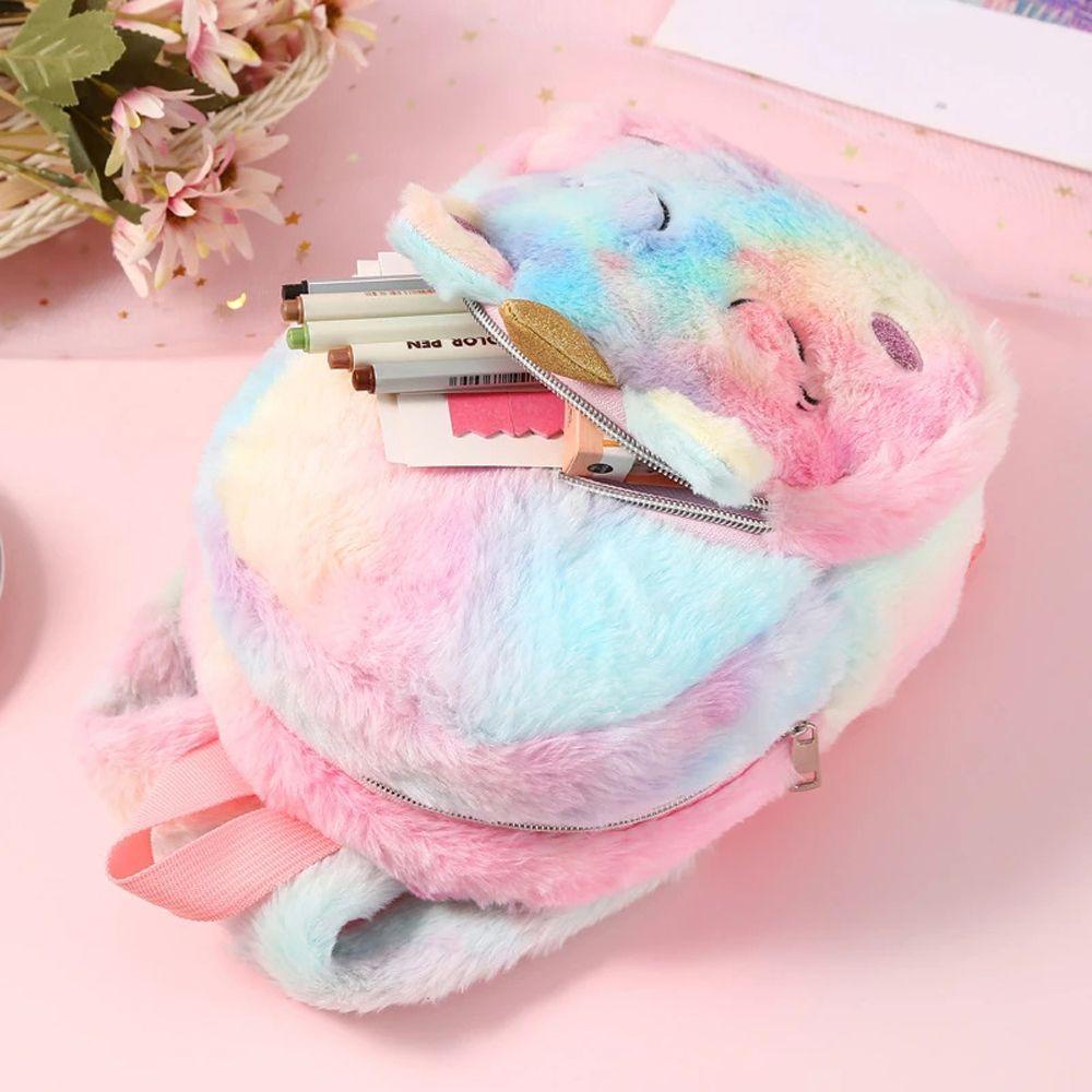 Ba Lô Hình Kỳ Lân Nhồi Bông Mềm Mại Xinh Xắn Cho Bé