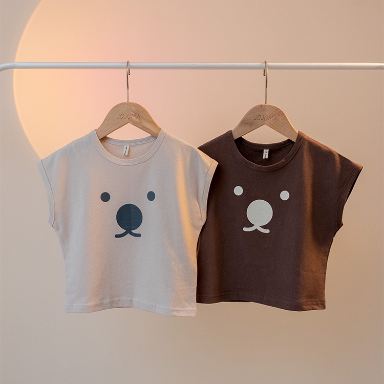 Áo thun tay ngắn in hình gấu thời trang dễ thương cho bé gái