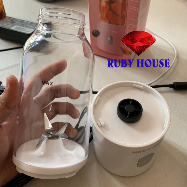 [BH 1 ĐỔI 1]Máy xay sinh tố cầm tay Meet Juice CHÍNH HÃNG ,  Xay cực nhanh 9s, động cơ khỏe, hàng cao câp-Ruby House