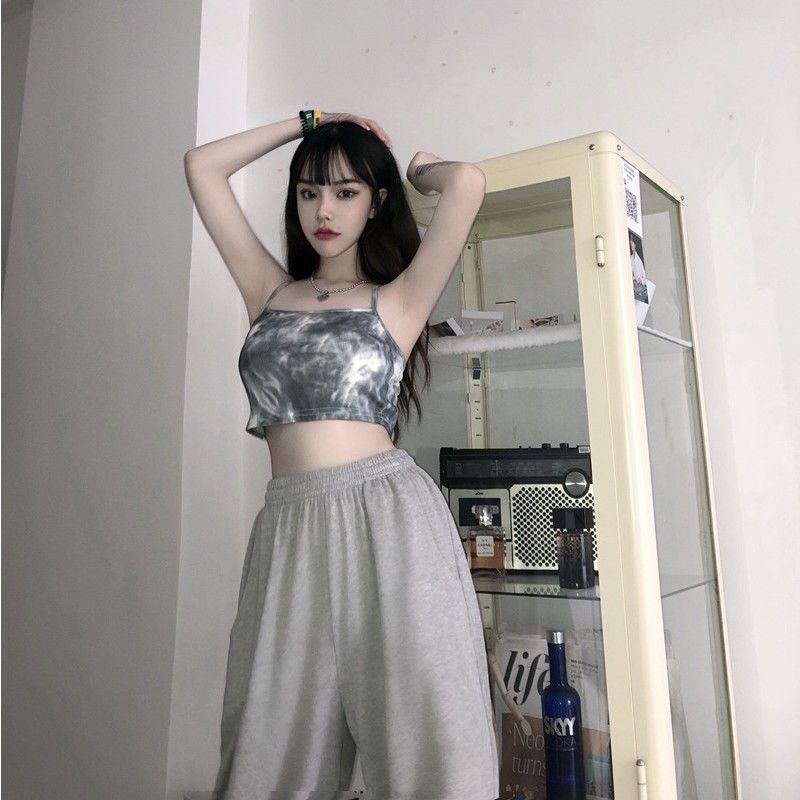 Áo hai dây màu nhuộm phong cách Retro dành cho nữ | BigBuy360 - bigbuy360.vn