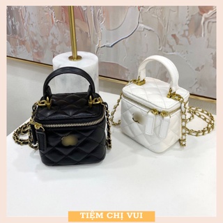 Túi cầm tay chữ x sang chảnh đi chơi đi tiệc, Túi xách nữ dáng hộp trần trám khóa vuông bóng mịn lịch sự sang TD03