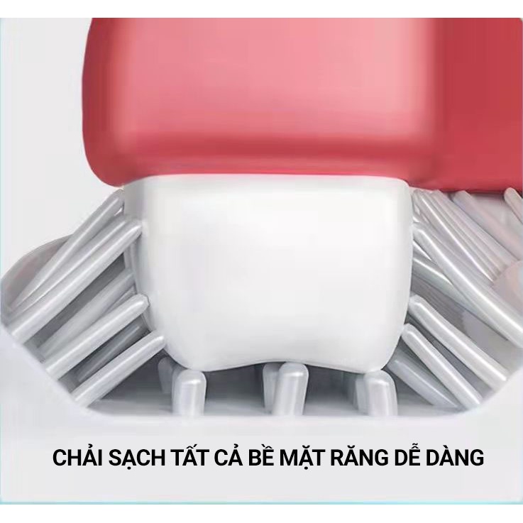 Bàn chải đánh răng chữ u cho bé - bàn chải silicon 2 tuổi 5 và 6 đến 12 tuổi an toàn cho bé tập đánh răng