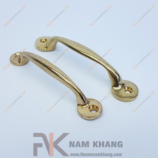 Tay cầm tủ đồng đầu tròn NKD016 (Màu Đồng Vàng)