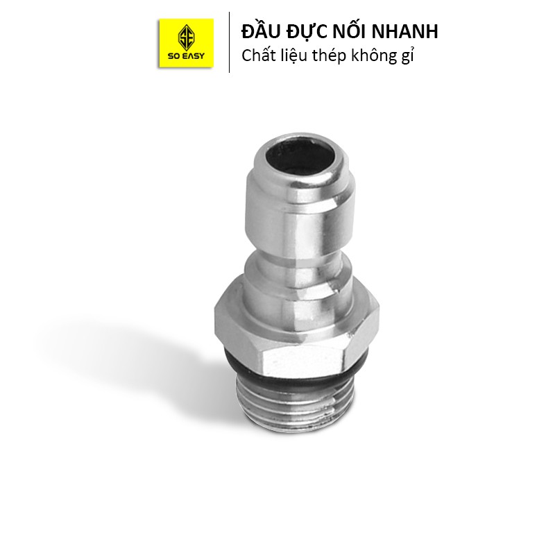 Đầu đực nối nhanh ¼ inch – đầu nối súng phun với béc xịt rửa,bình phun bọt tuyết máy rửa xe cao áp gia đình C0004-29