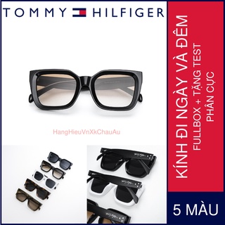 Mắt Kính Mát Nam Nữ Đi Ngày Và Đêm Tommy Hilifiger Vuông Phân Cực xịn hãng chống UV 400 FullBox + Tặng Test Phân Cực