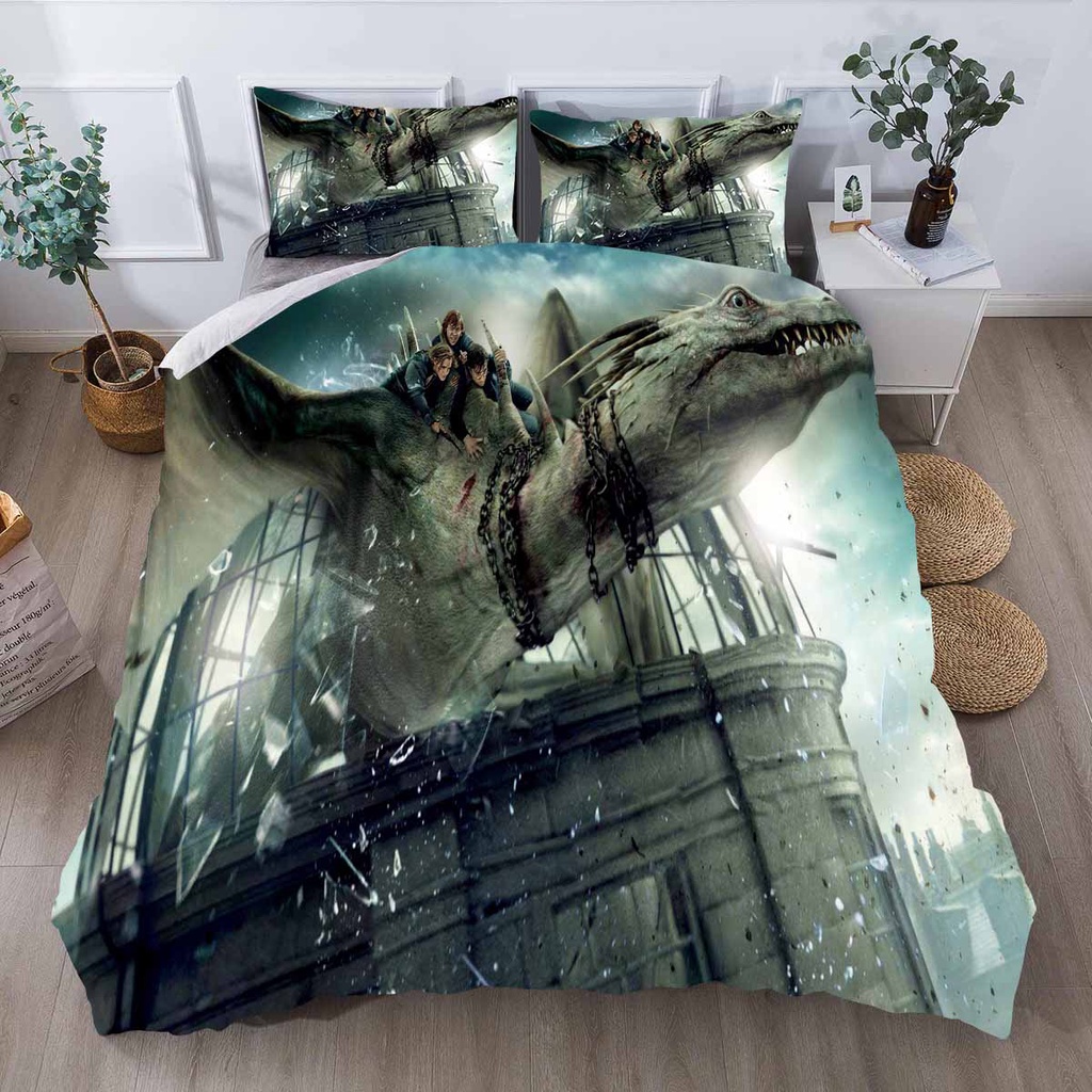 Mới Bộ Chăn Ga Và Vỏ Gối 3 Trong 1 Phong Cách Harry Potter