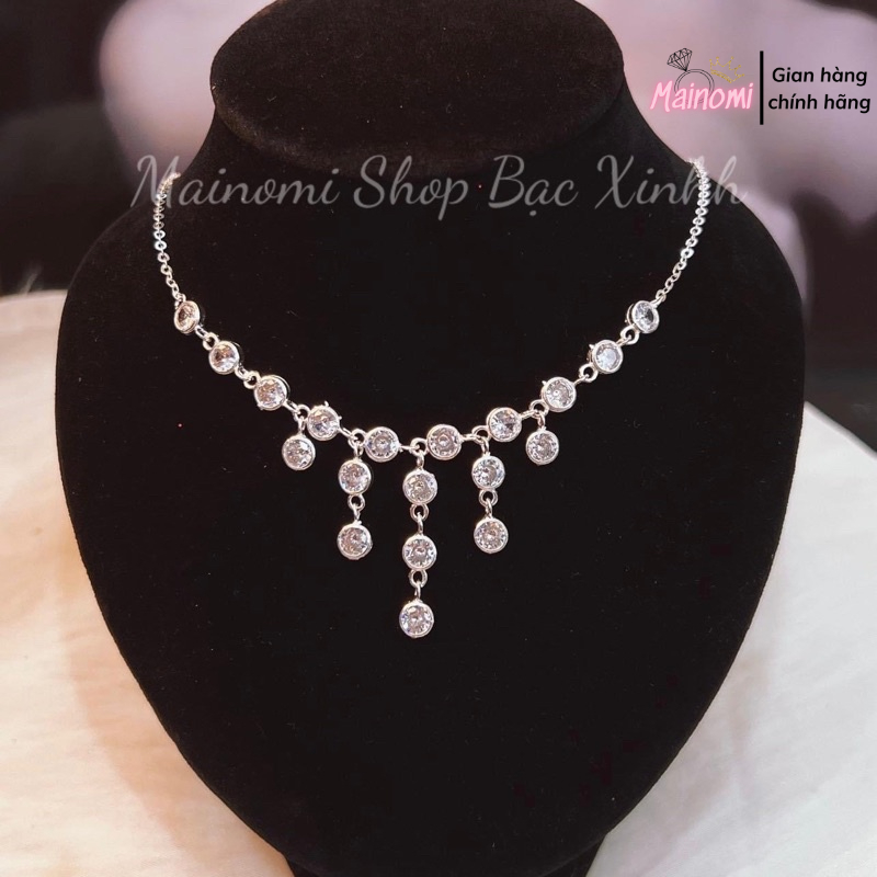 Dây chuyền Bạc Công chúa thời trang, lấp lánh kiểu dáng bắt mắt, điểm nhấn mới lạ sang chảnh  Mainomi Shop Bạc Xinh
