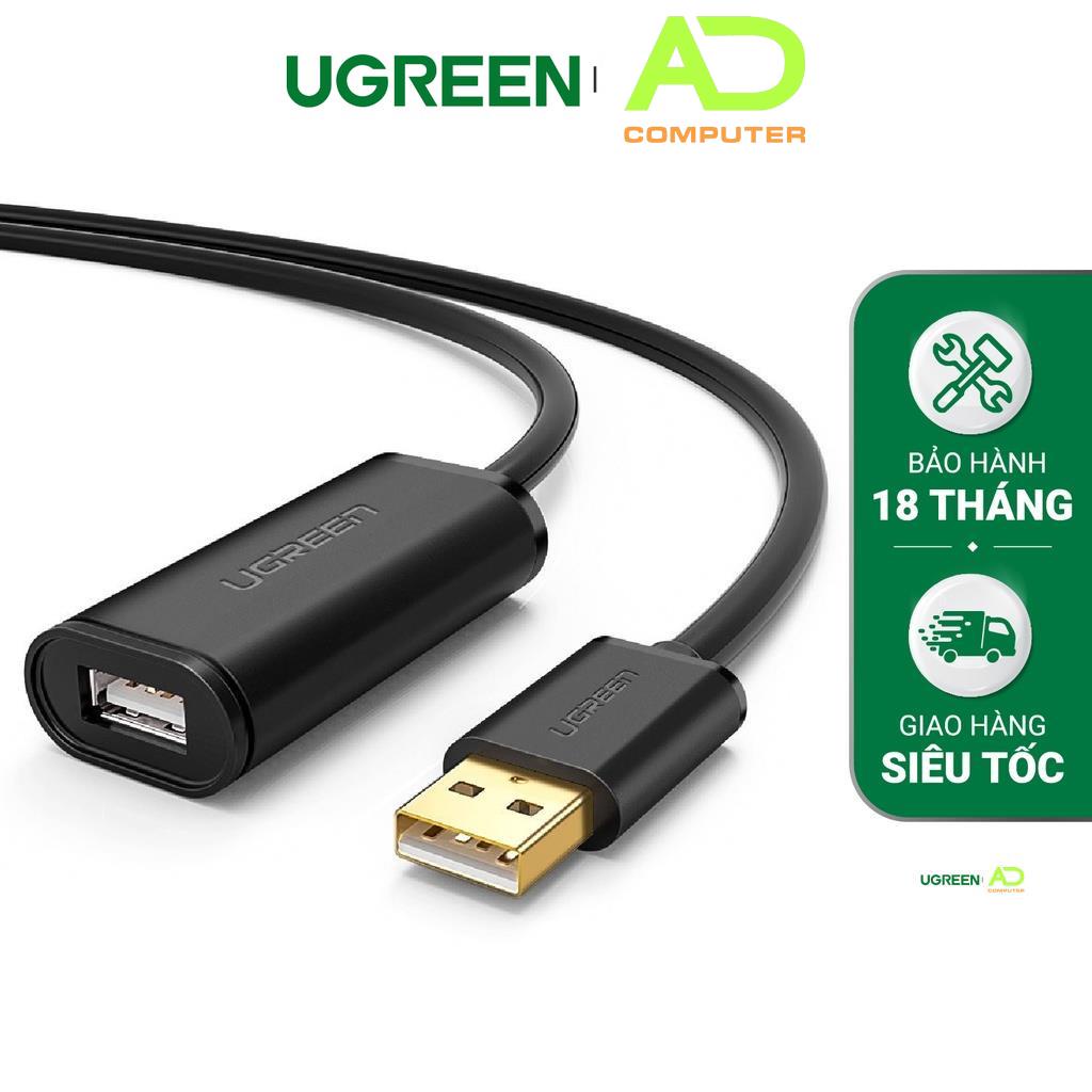 Dây USB 2.0 nối dài Active có CHIP, dài từ 5-30m UGREEN US121 - Hàng phân phối chính hãng - Bảo hành 18 tháng