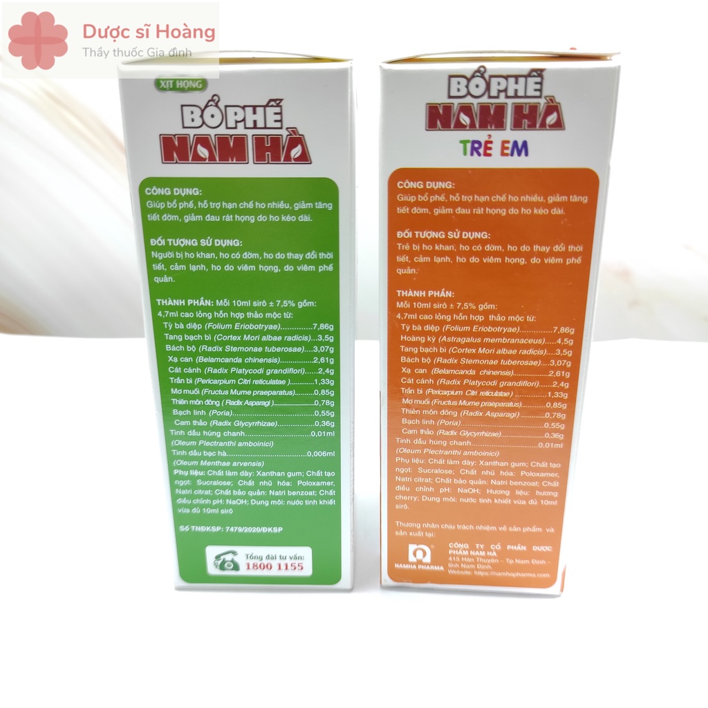 Xịt Họng Bổ Phế Nam Hà Người Lớn &amp; Trẻ em - 30ml