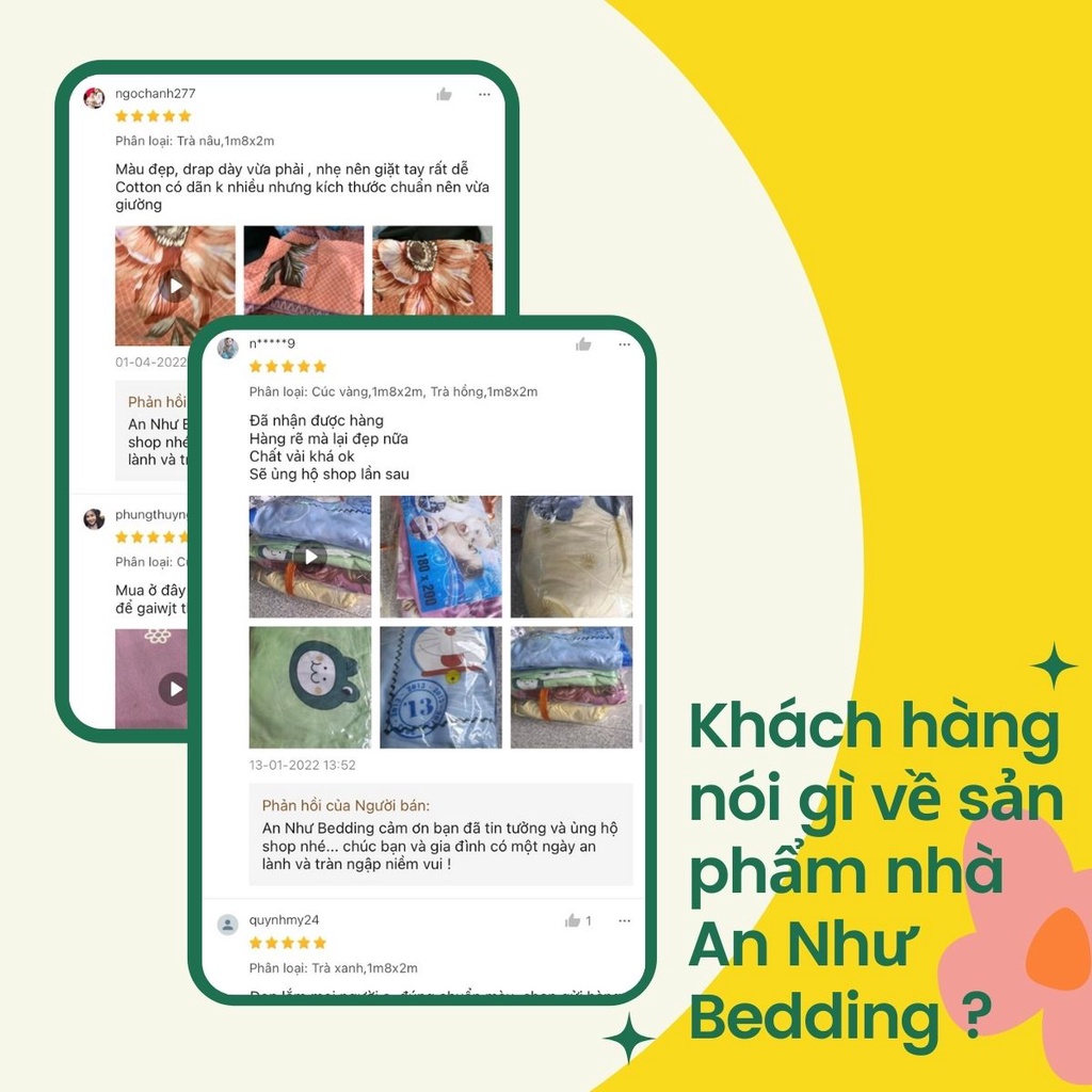 Bộ ga gối m2/m4 drap giường poly, ga trải giường + 2 vỏ gối nằm hoa lá An Như Bedding