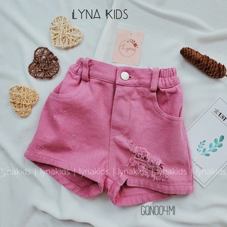 Quần Short Jean Bé Gái Màu Hồng GQN004MI | Lynakids