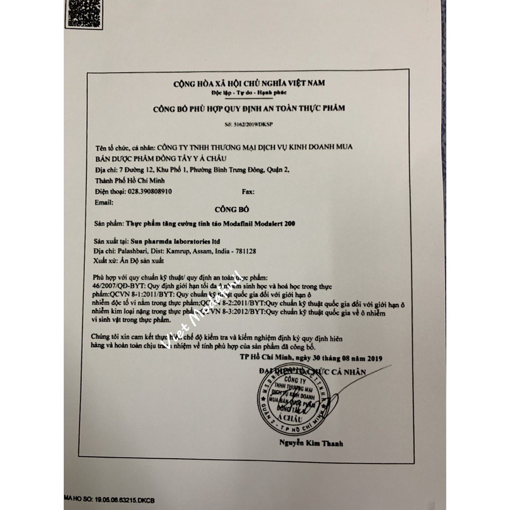 Modalert Modafinil 200mg TPCN tăng cường tỉnh táo, chống ngủ rũ, tập trung làm việc [Bán combo 1 vỉ 10 viên] | BigBuy360 - bigbuy360.vn