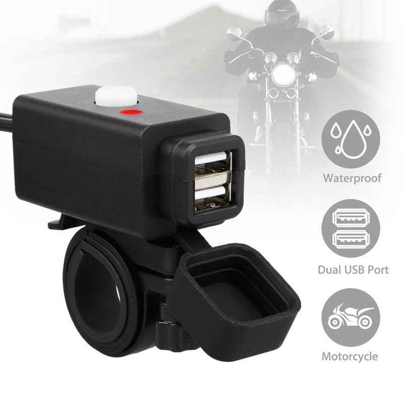 Bộ Sạc Usb Đôi 12V Dành Cho Xe Máy