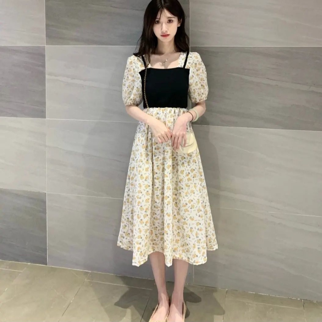 Đầm Hoa Thời Trang Mùa Hè Hàn Quốc Dành Cho Nữ