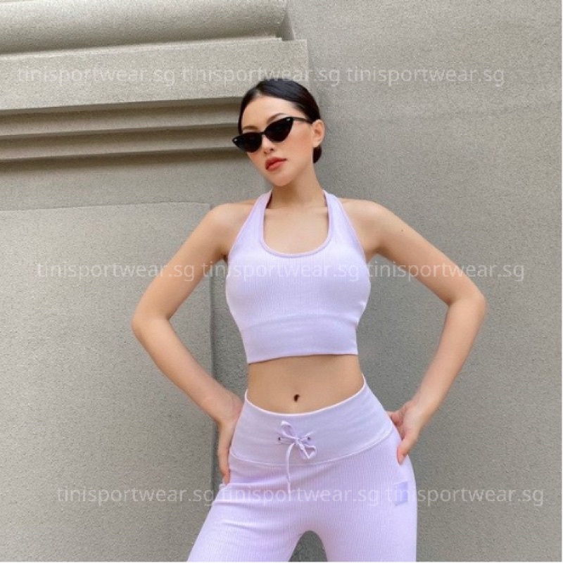 Set Botee Pastel Cổ Yếm Giọt Nước Logo Thêu Tinisportwear